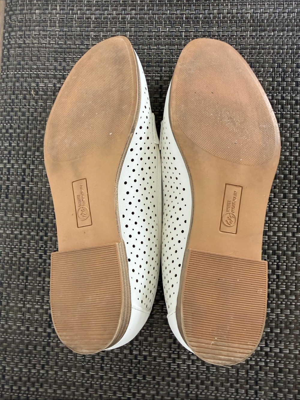 White Mountain White Perforated Penny Loafers - Picture 4 of 6